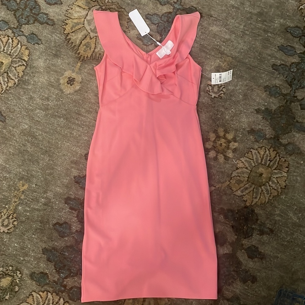 Womens salmon colored dress.  Size small. - Picture 7 of 7